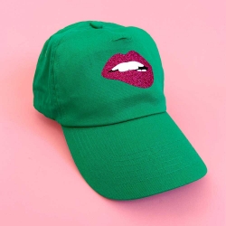 Casquette Verte Bouche Glitter FEMME Faubourg54