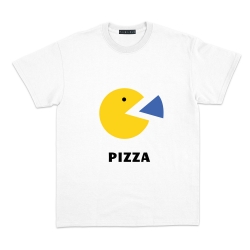T-Shirt Yellow Pizza Blanc Homme HOMME Faubourg54