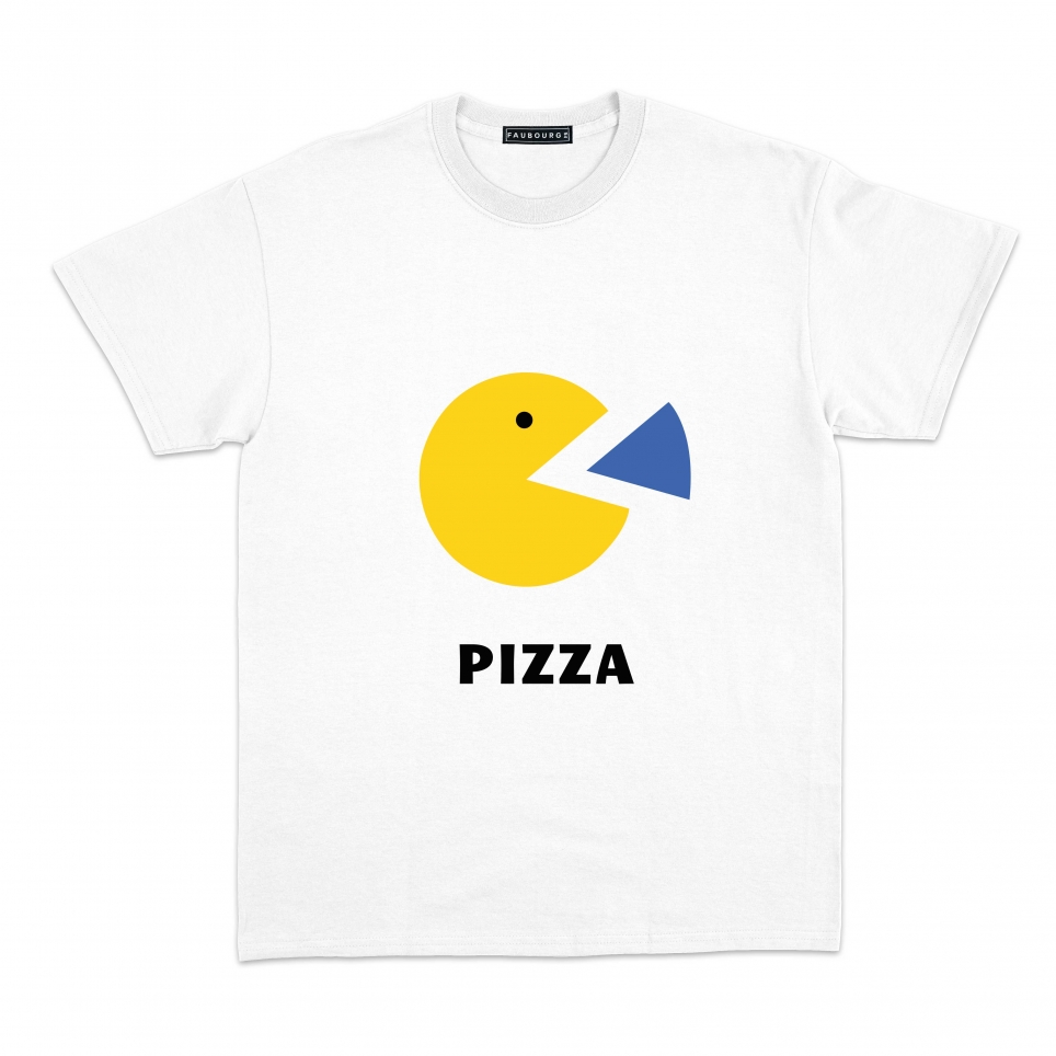 T-Shirt Yellow Pizza Blanc Homme HOMME Faubourg54