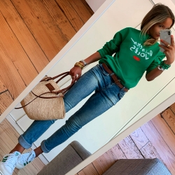 Sweat Femme Vert Baisers Volés by LesFutiles Faubourg54