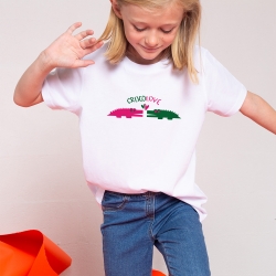 T-Shirt Blanc Croco Love Enfant ENFANTS Faubourg54