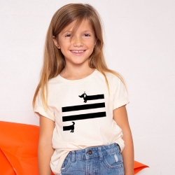 T-Shirt Crème Teckel Enfant ENFANTS Faubourg54