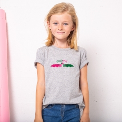 T-Shirt Gris Croco Love Enfant ENFANTS Faubourg54