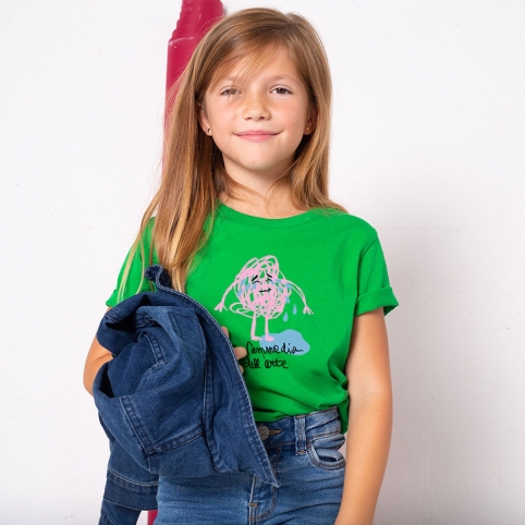 T-Shirt Vert Commedia Dell'Arte Enfant ENFANTS Faubourg54