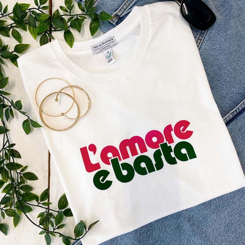 T-shirt Blanc Amore e Basta