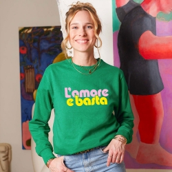 Green Sweatshirt Amore e Basta