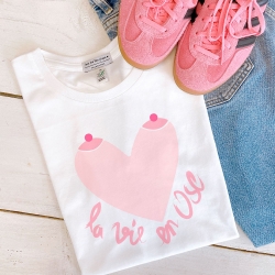 T-shirt Blanc La Vie En Ose