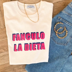 T-shirt Crème Fanculo la Dieta