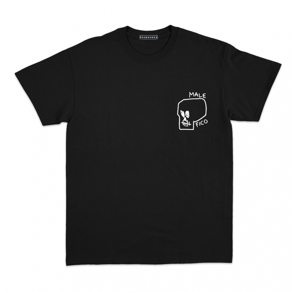 T-shirt Tête de mort noir Homme Faubourg 54