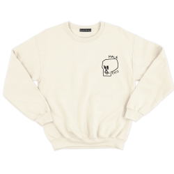 Sweatshirt Tête de mort crème Homme Faubourg54 Sweatshirt Tête de mort crème Homme Faubourg54