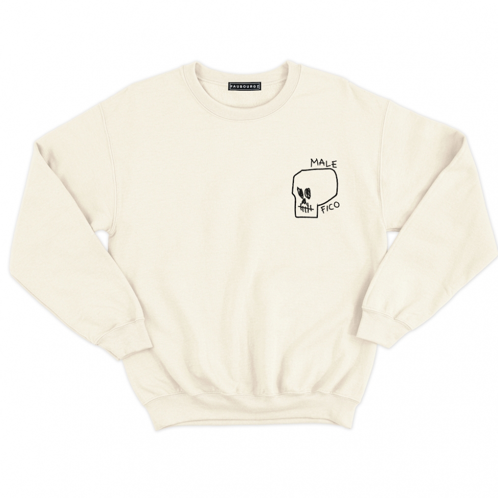 Sweatshirt Tête de mort crème Homme Faubourg54