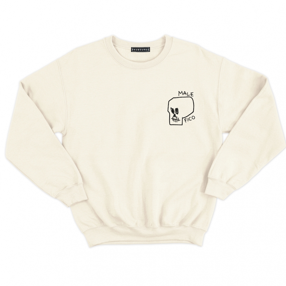 Sweatshirt Tête de mort crème Homme Faubourg54 Sweatshirt Tête de mort crème Homme Faubourg54