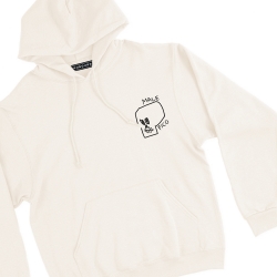 Sweat à capuche Tête de mort crème Homme Faubourg54