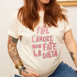 T-shirt Crème Fate l'Amore Mamma Racine Faubourg54