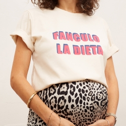 T-shirt Crème Fanculo la Dieta Mamma Racine Faubourg54