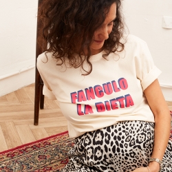 T-shirt Crème Fanculo la Dieta Mamma Racine Faubourg54