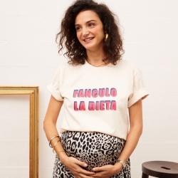 T-shirt Crème Fanculo la Dieta Mamma Racine Faubourg54 T-shirt Crème Fanculo la Dieta Mamma Racine Faubourg54