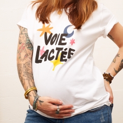 T-shirt Blanc Voie Lactée Mamma MAMMA Faubourg54