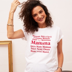 T-shirt Blanc Mamma Mondo MAMMA Faubourg54