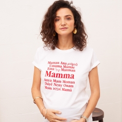 T-shirt Blanc Mamma Mondo MAMMA Faubourg54