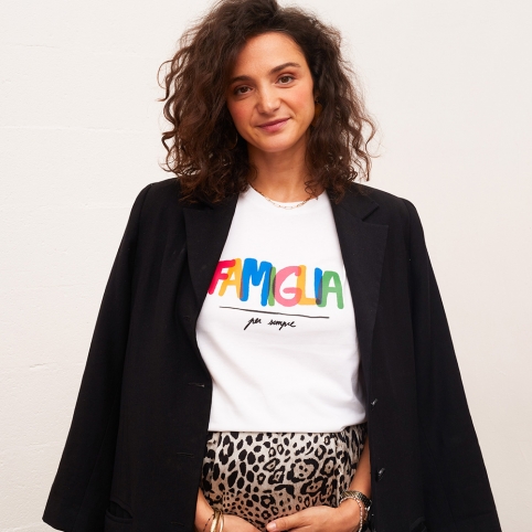 T-shirt Blanc Famiglia Mamma collection MAMMA
