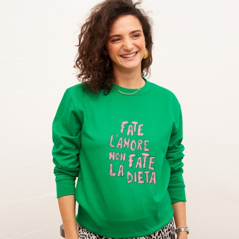 Sweat Vert Fate L'Amore Mamma collection MAMMA