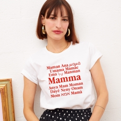 T-shirt Blanc Mamma Mondo FEMME Faubourg54