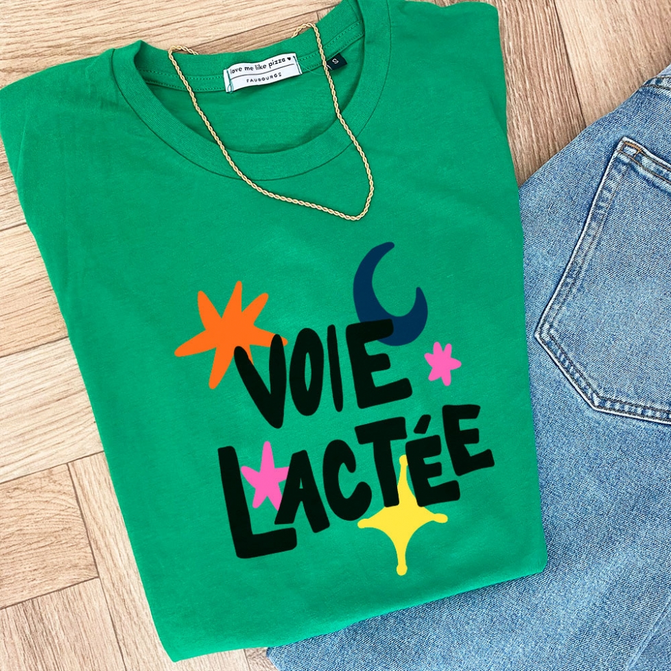 T-shirt Vert Voie Lactée FEMME Faubourg54