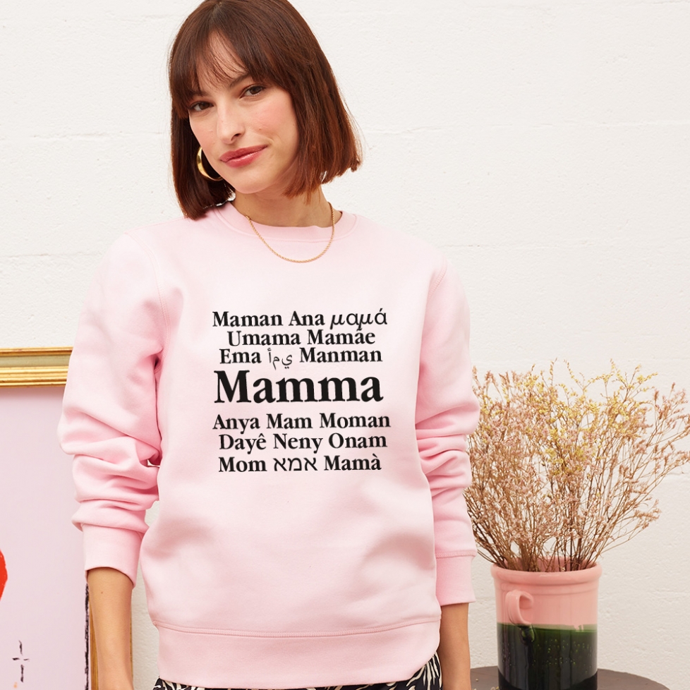 Pink Sweatshirt Mamma