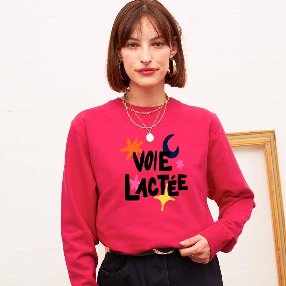 Sweat Femme Fucshia Voie Lactée Faubourg54