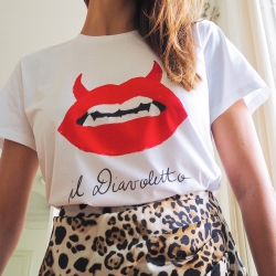 T-shirt Blanc Diavoletto by MaudParys FEMME Faubourg54