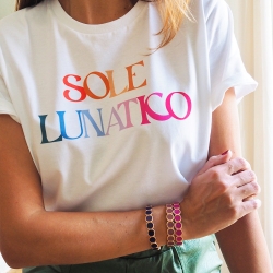 T-shirt Blanc Sole Lunatico by MaudParys FEMME Faubourg54