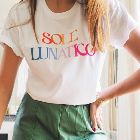 T-shirt Blanc Sole Lunatico by MaudParys FEMME Faubourg54