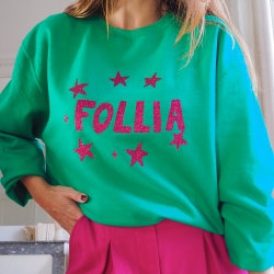 Green Sweatshirt Follie by MaudParys