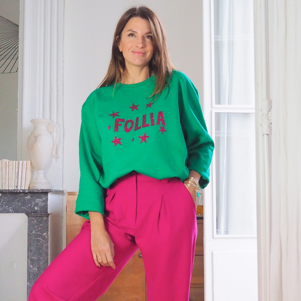 Sweat Femme Vert Follie by MaudParys Faubourg54