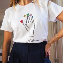 White T-shirt Fortuna by MaudParys