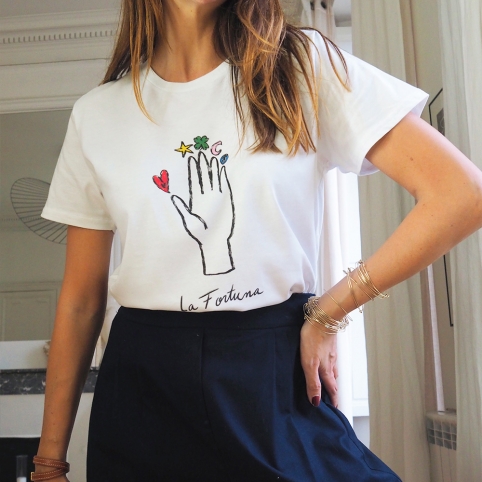 T-shirt Femme Blanc Fortuna by MaudParys Faubourg54