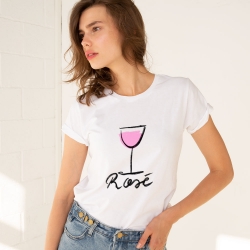 White t-shirt Rosé