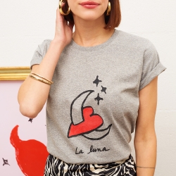 T-shirt gris Femme Luna Faubourg54