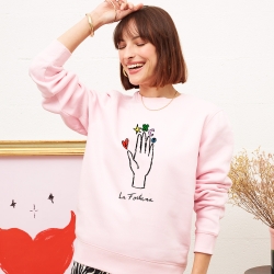 Pink Sweatshirt Fortuna by MaudParys