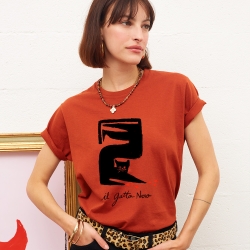 T-shirt Rouille Gatto Nero FEMME Faubourg54 T-shirt Rouille Gatto Nero FEMME Faubourg54