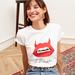 T-shirt Blanc Diavoletto by MaudParys FEMME Faubourg54