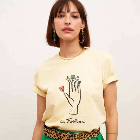T-Shirt Jaune Fortuna collection AMORE COSMICO