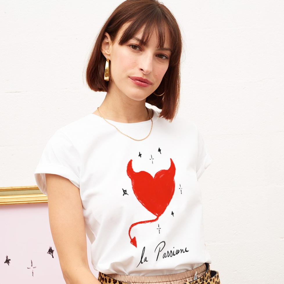 T-shirt Blanc Passione FEMME Faubourg54