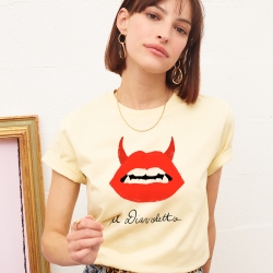T-Shirt Jaune Diavoletto T-shirts Faubourg54