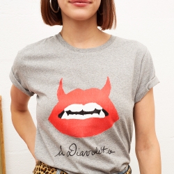 T-shirt Gris Diavoletto FEMME Faubourg54