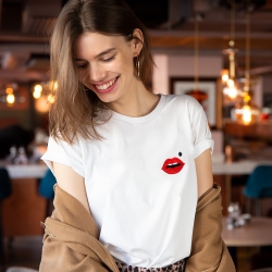 T-shirt Brodé Bouche Cindy