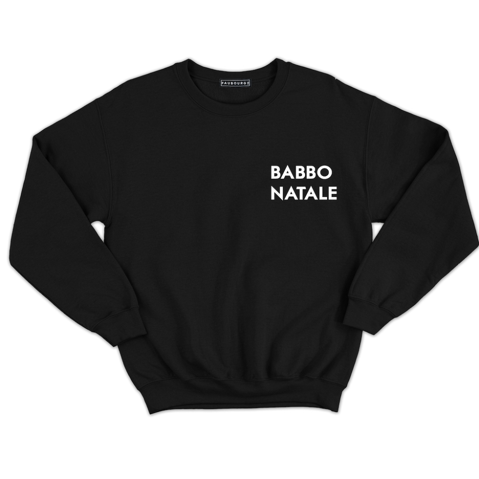 Sweat noir Homme Babbo Natale Faubourg 54