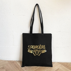 Tote Bag Noir Soeurcière Faubourg 54