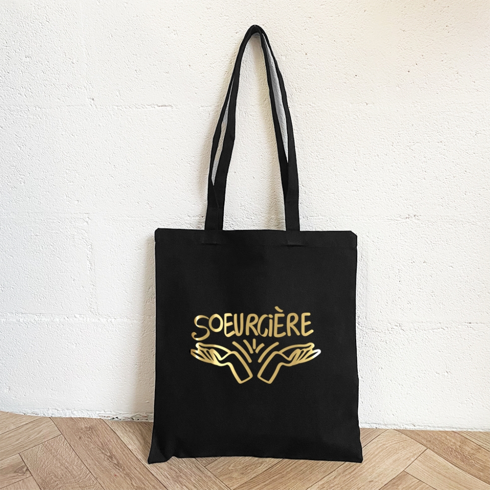 Tote Bag Noir Soeurcière Faubourg 54